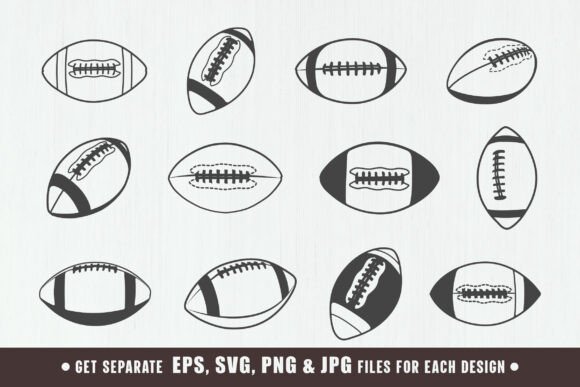 American Football Ball Outline & Ball SVG: Graphics Review for Crafts