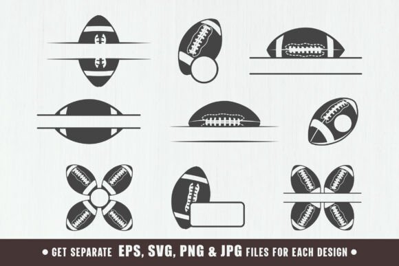 American Football Monogram Svg Graphics & Crafts