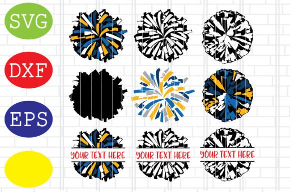 Cheerleading Pom Poms Svg: Graphics & Crafts