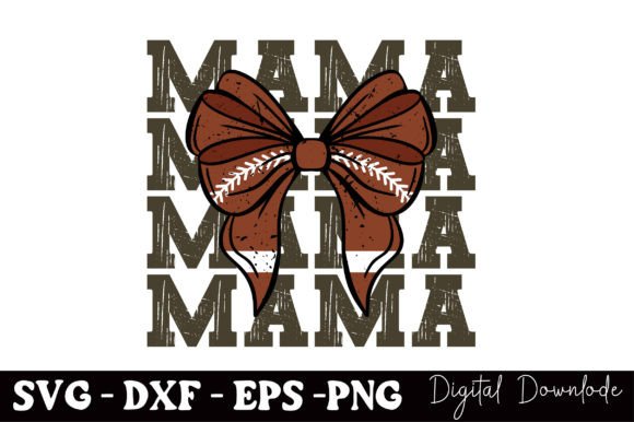 Football Mama SVG PNG: Coquette Bow Fall Graphics & Crafts