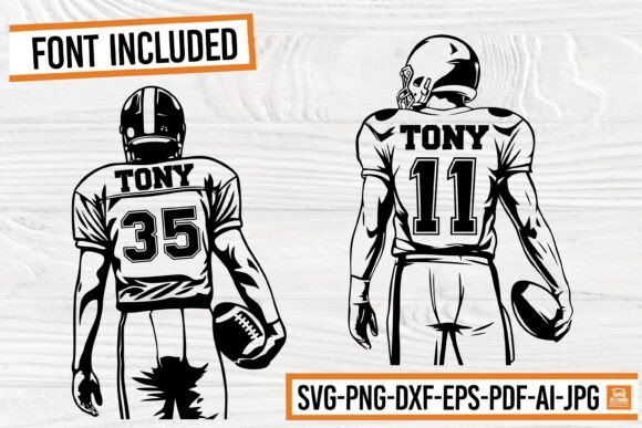 Football Players Silhouette SVG, PNG: Graphics for Sports Crafts & Branding