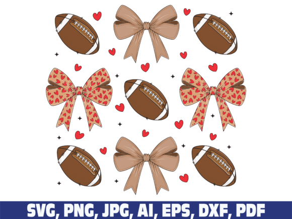 Football Valentine Coquette Bow: Graphics & Crafts Review