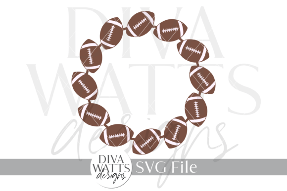 Football Wreath Hanger SVG: Graphics & Crafts Asset