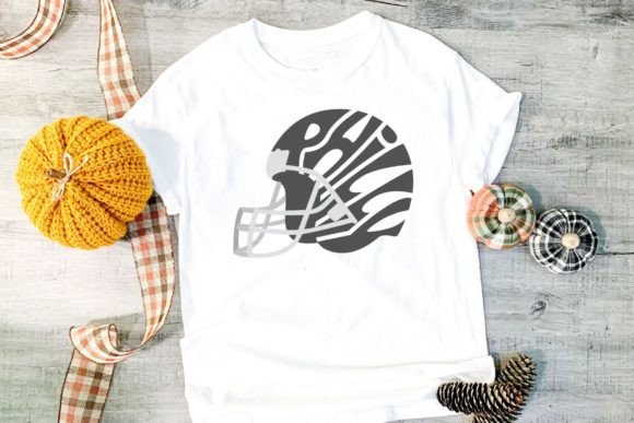 Philly Football Helmet Word Art SVG Cut Graphics & Crafts