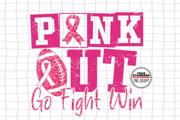 Pink Out Football Graphics: Fight Cancer Pink for Crafts