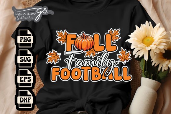 Pumpkin Spice Fall Family Football Craft Graphics