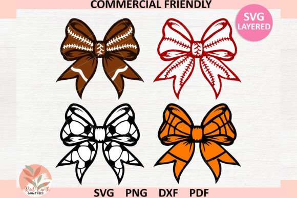 Retro Sport Ball Coquette Bow SVG Bundle for Crafts & Graphics