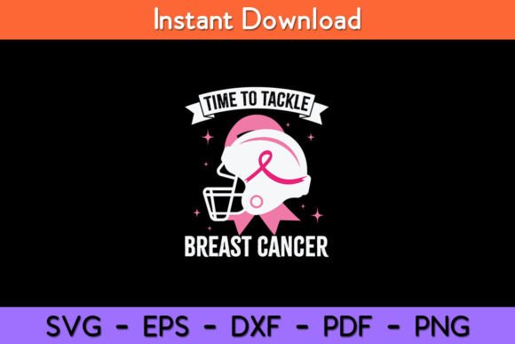 Tackle Breast Cancer Football Pink: Graphics & Crafts